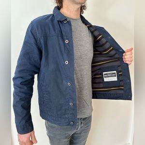 FLINT AND TINDER Flannel-Lined Waxed Trucker Jacket Men's M